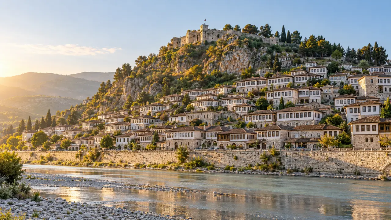 Road trip Albanie 1 semaine à Berat, ville historique et maisons du quartier de Mangalem