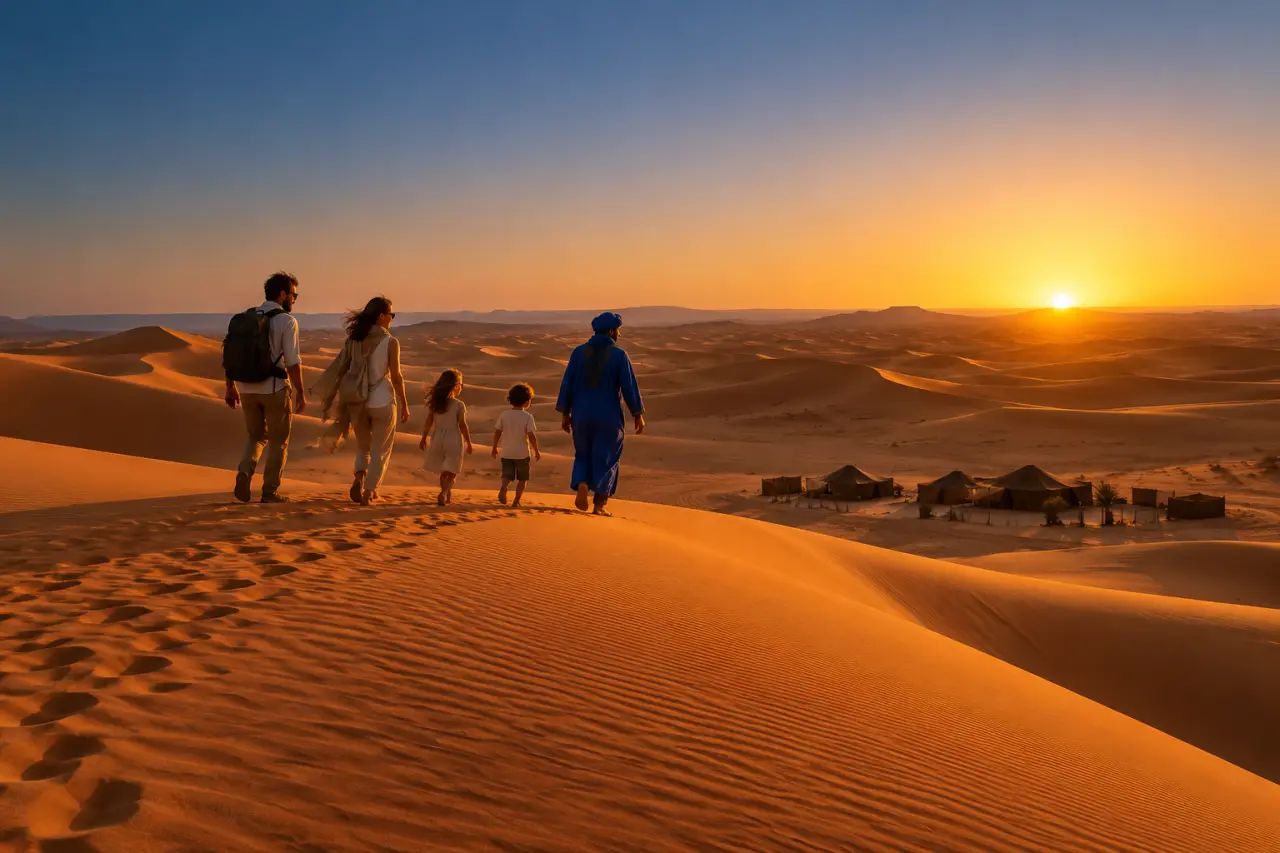 Vacances Maroc famille dans le désert du Sahara